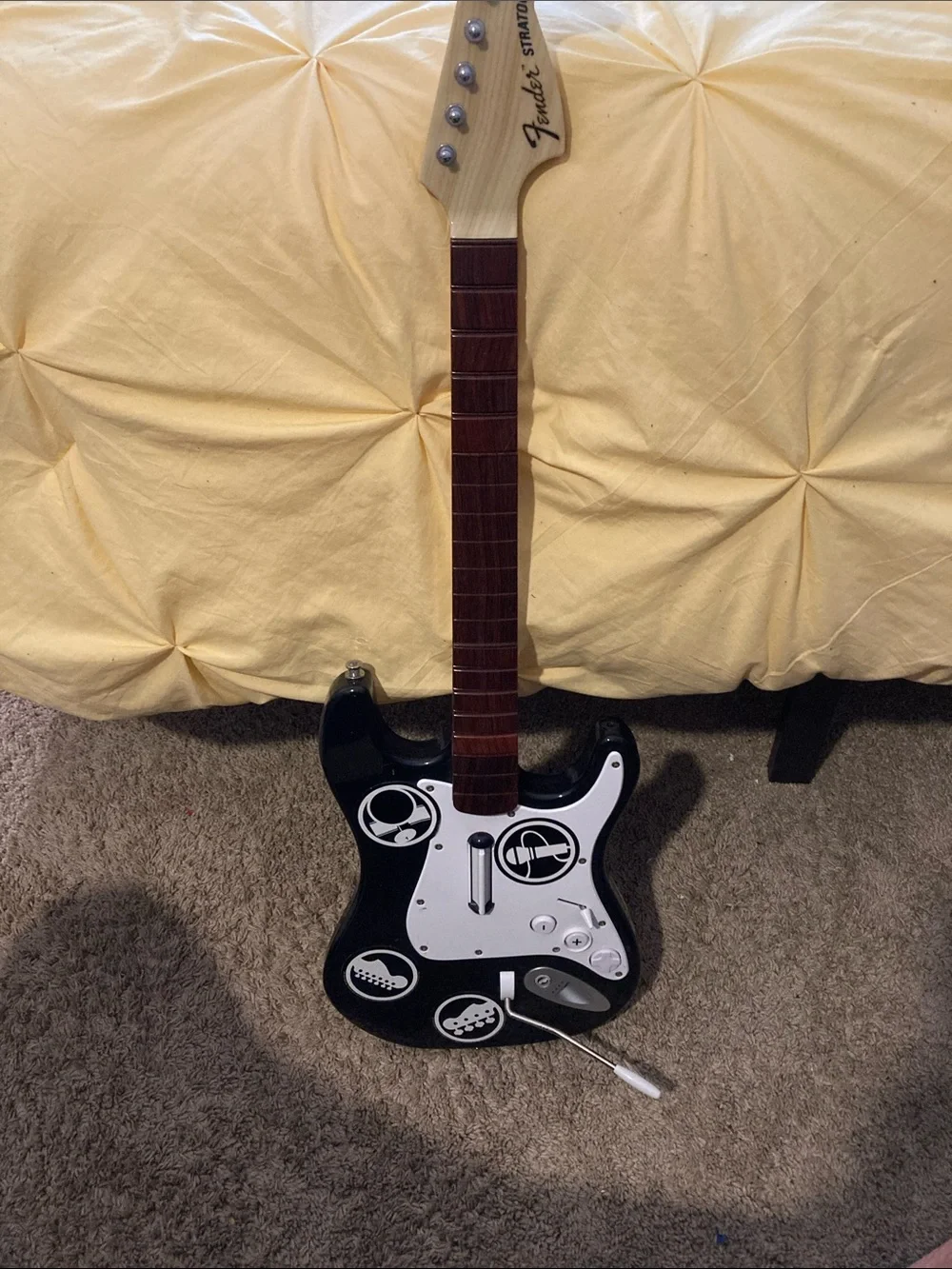 Fender Stratocaster Natural Wood Headstock with Silver Tuners